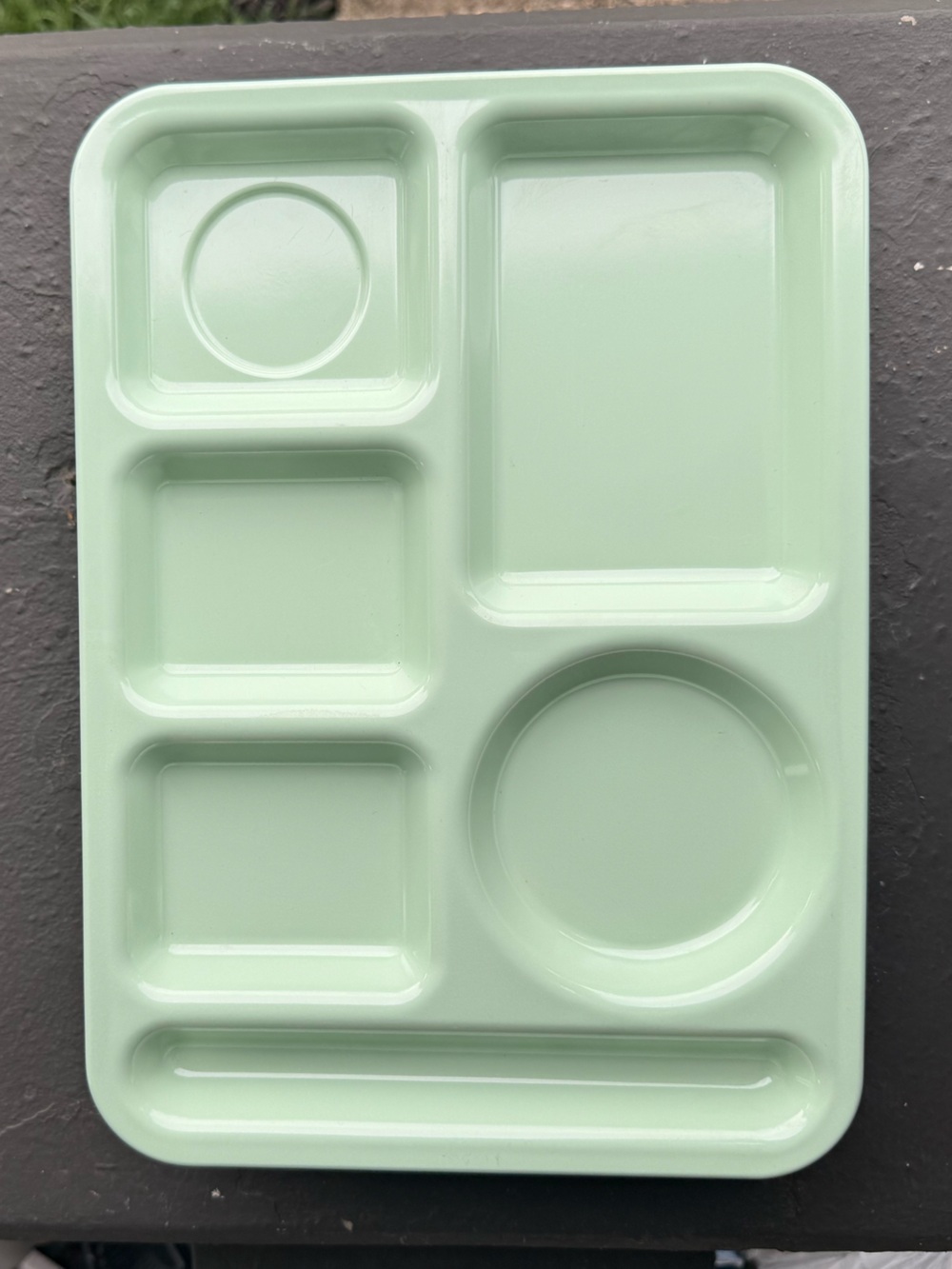 (5) Vintage Arrowhead Mint Green Lunch Cafeteria Trays Made In USA 14”x10”